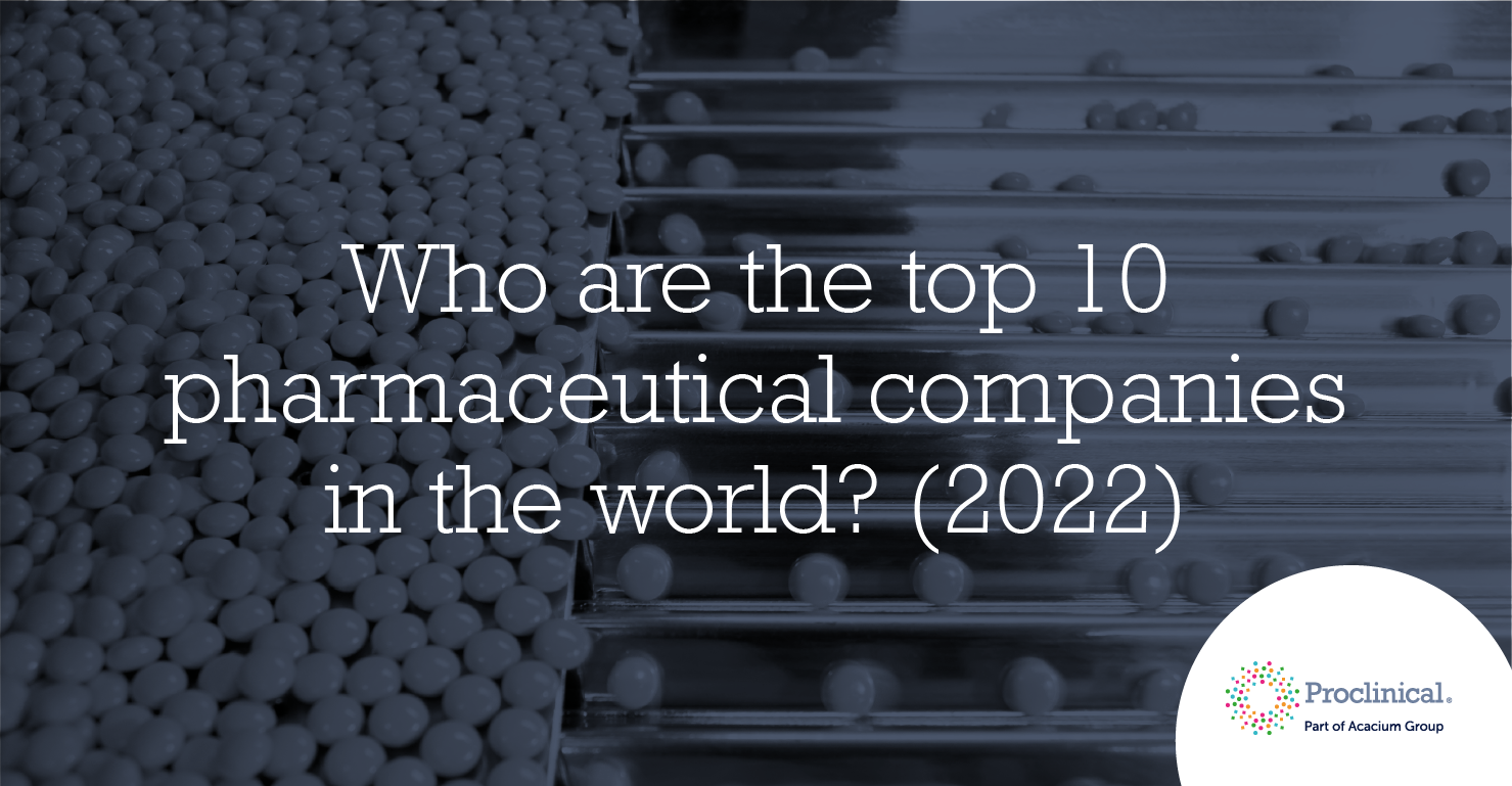 Who are the top 10 pharmaceutical companies in the world in 2022?