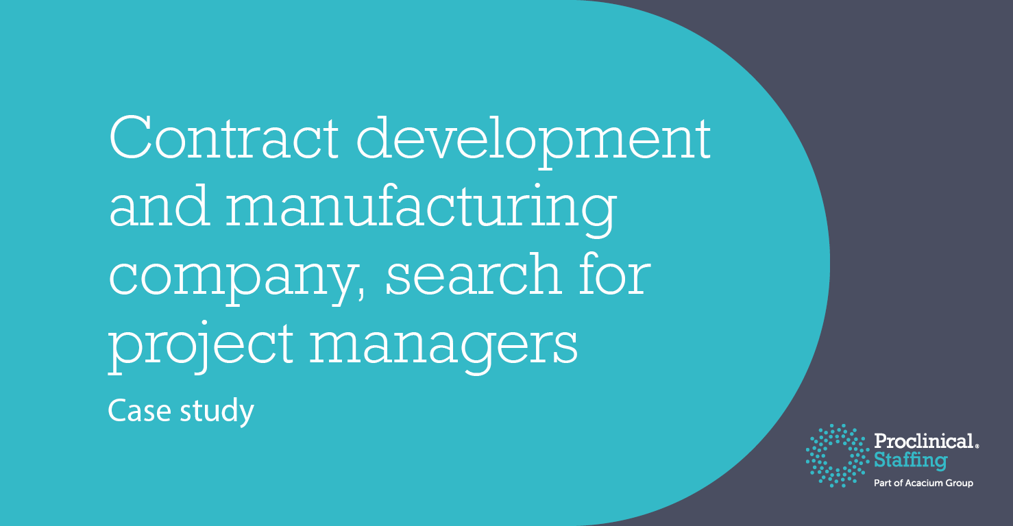 Contract development and manufacturing company, search for project managers