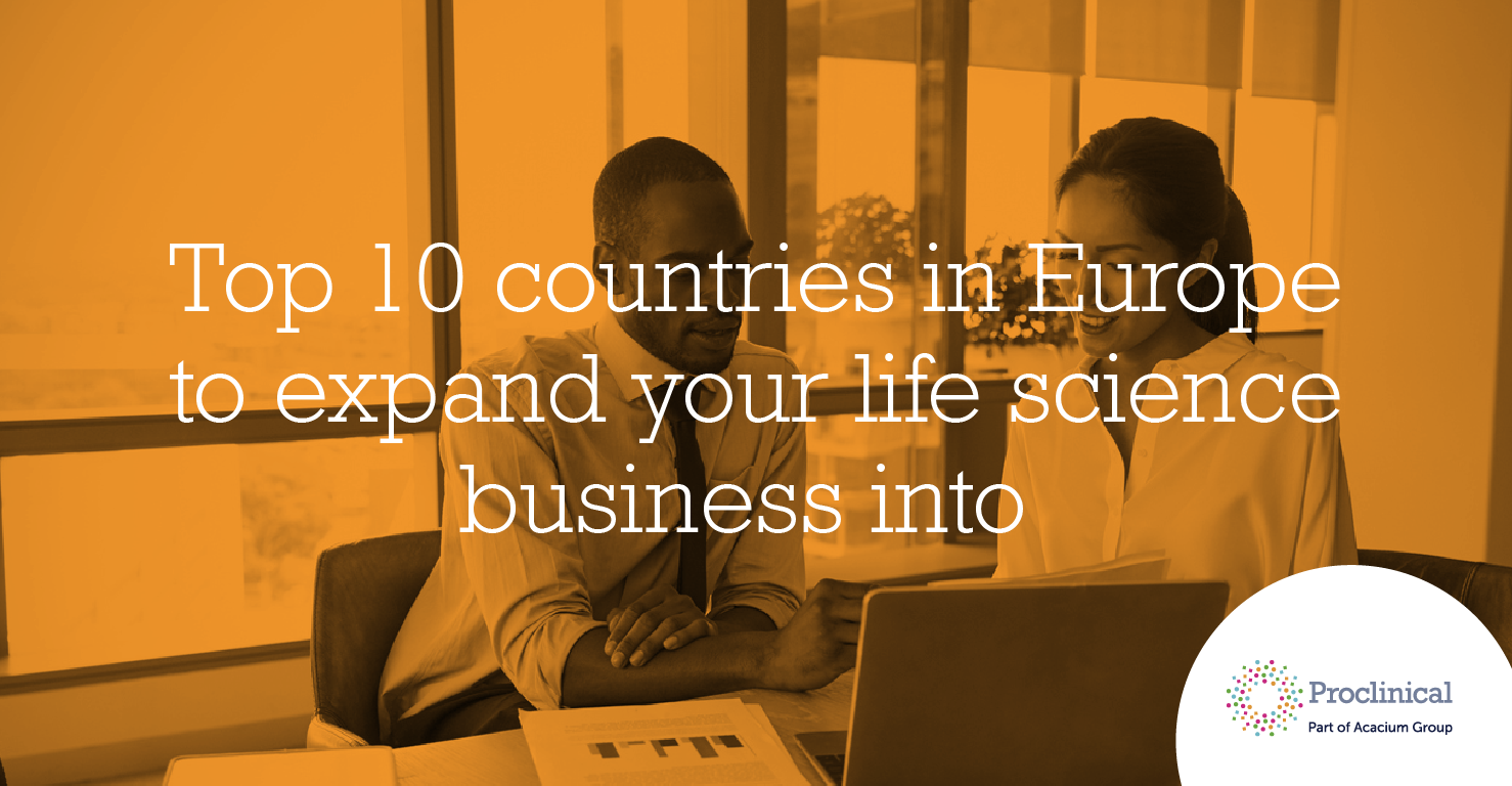 Top 10 countries in Europe for life science companies