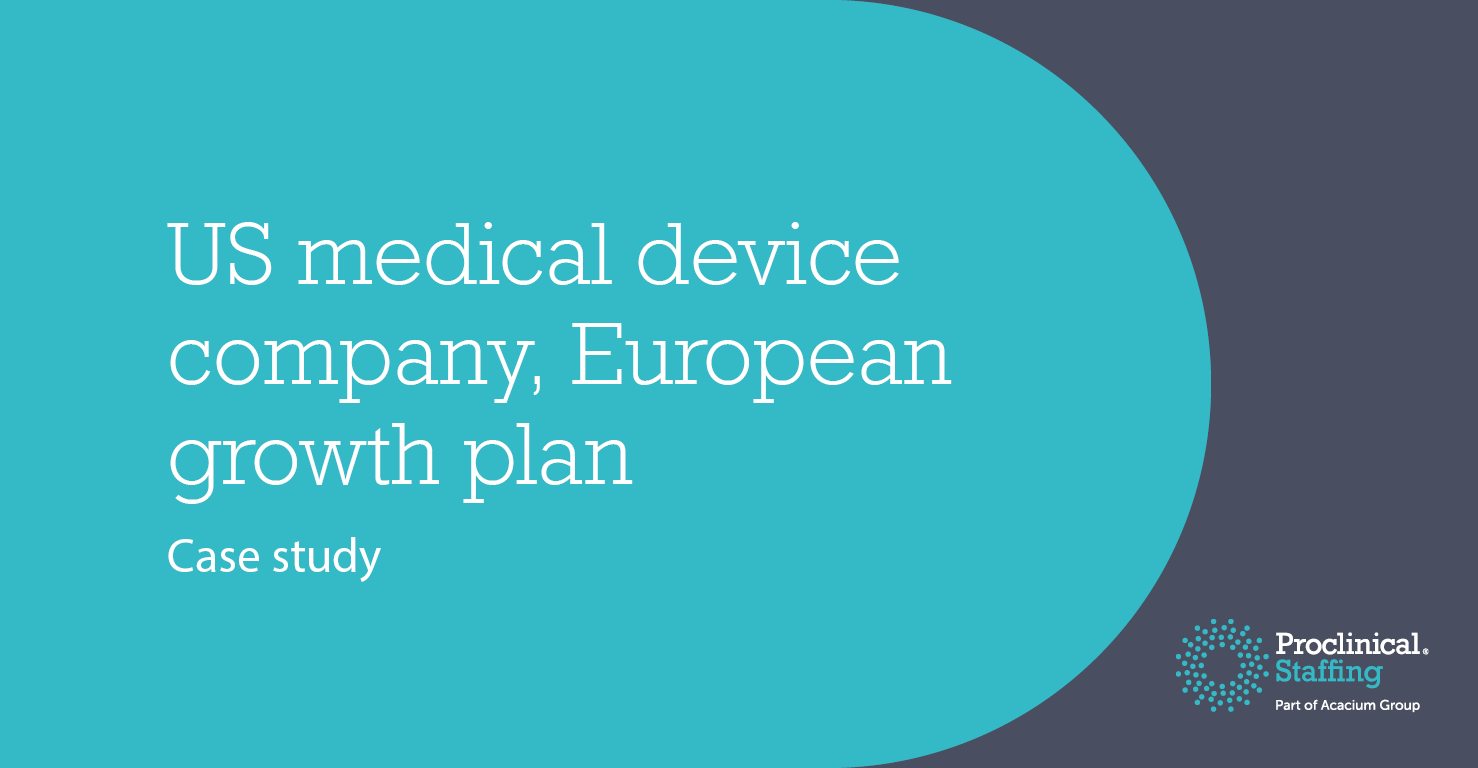 US medical device company, European growth plan  