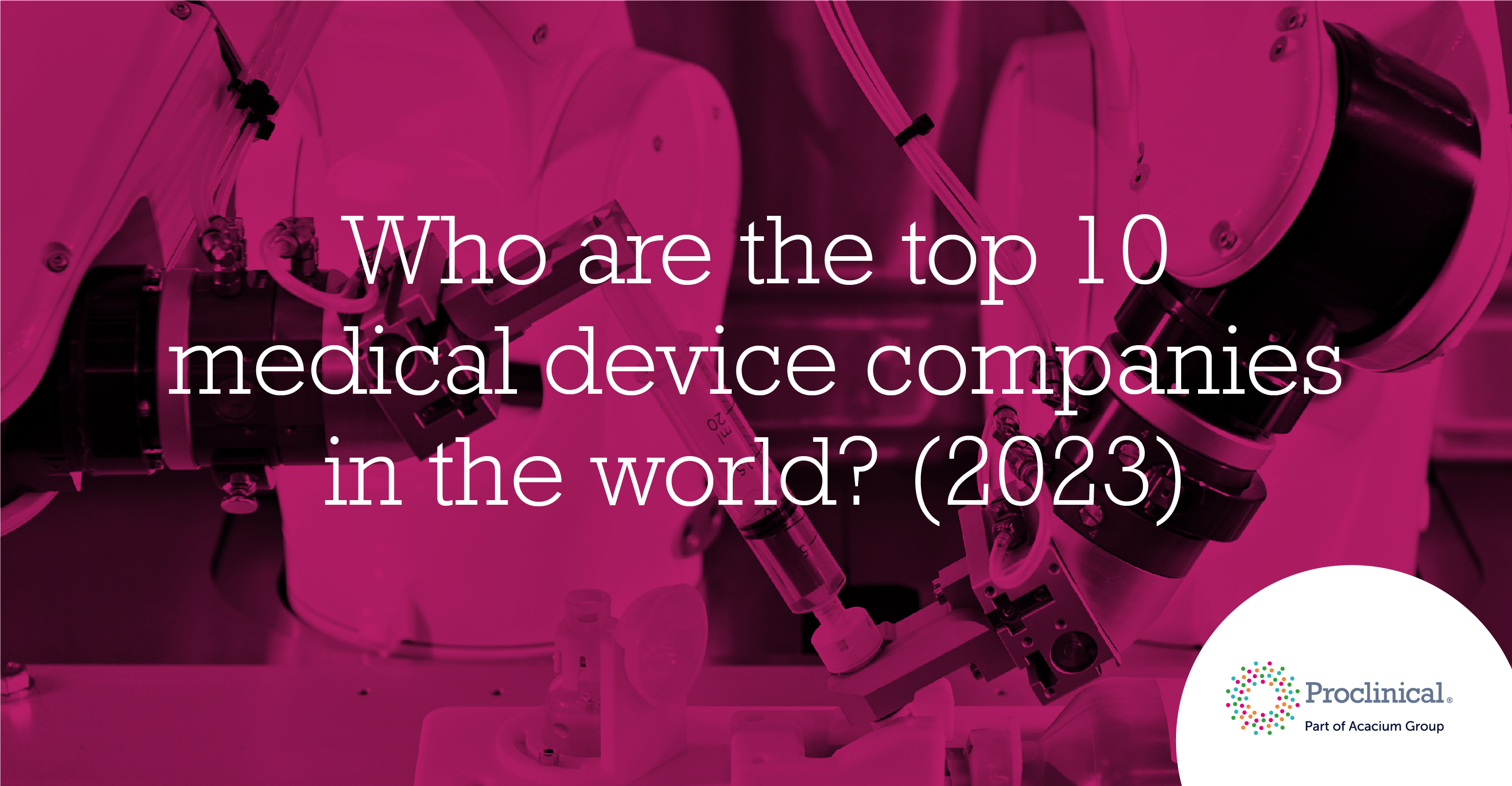 Who are the top medical devices companies in the world 2023