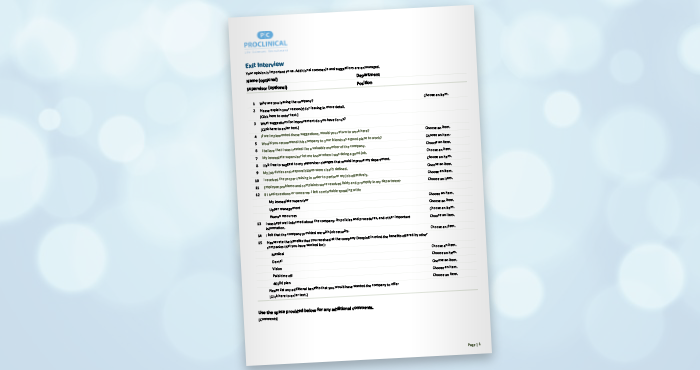 Exit interview template