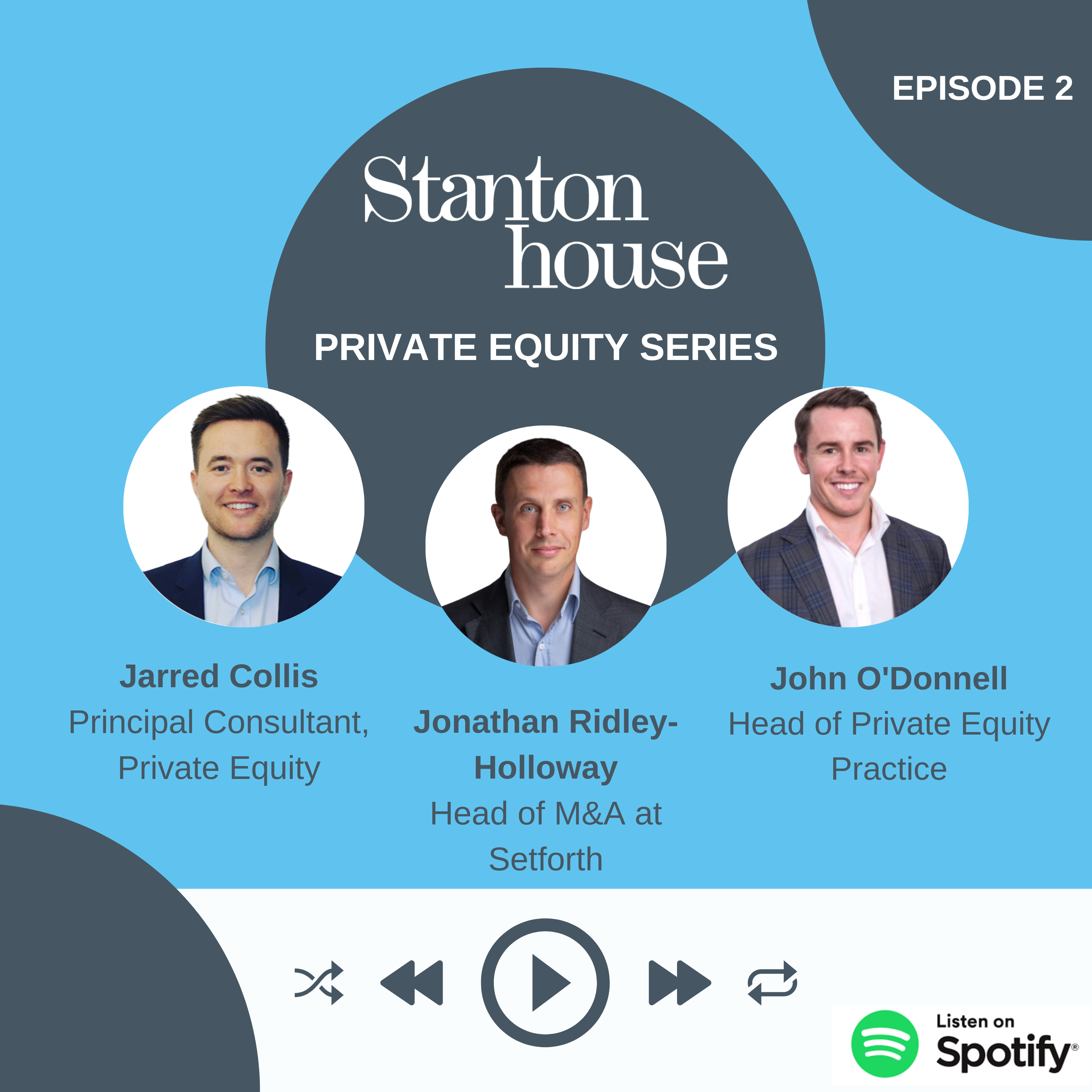 Jarred Collis Principal Consultant, Private Equity. Jonathan Ridley-Holloway Head of M&A at Setforth. John O'Donnell Head of Private Equity Practice. Stanton House Private Equity Series Episode 2