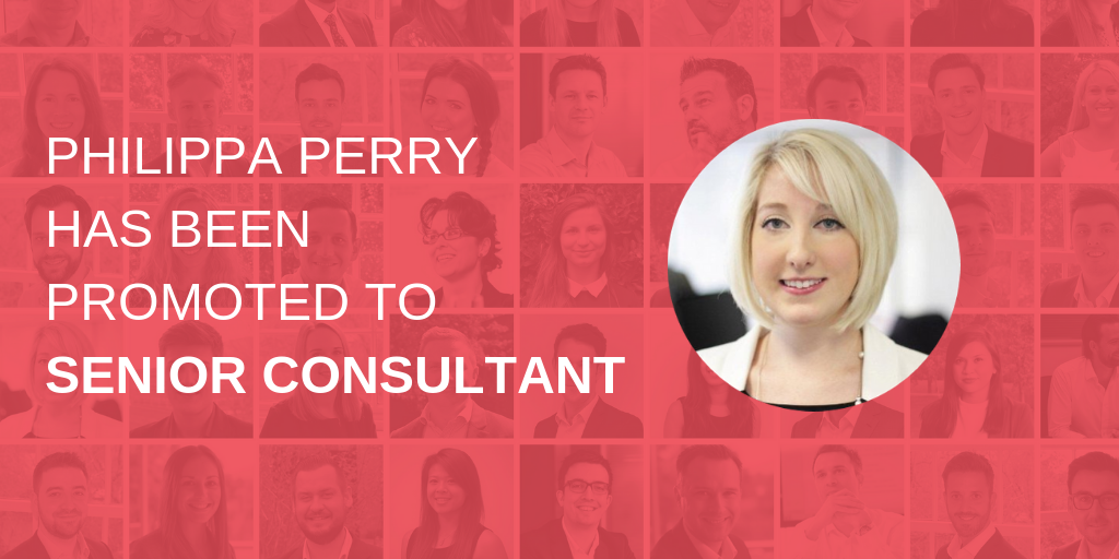 Philippa Perry has been promoted to Senior Consultant