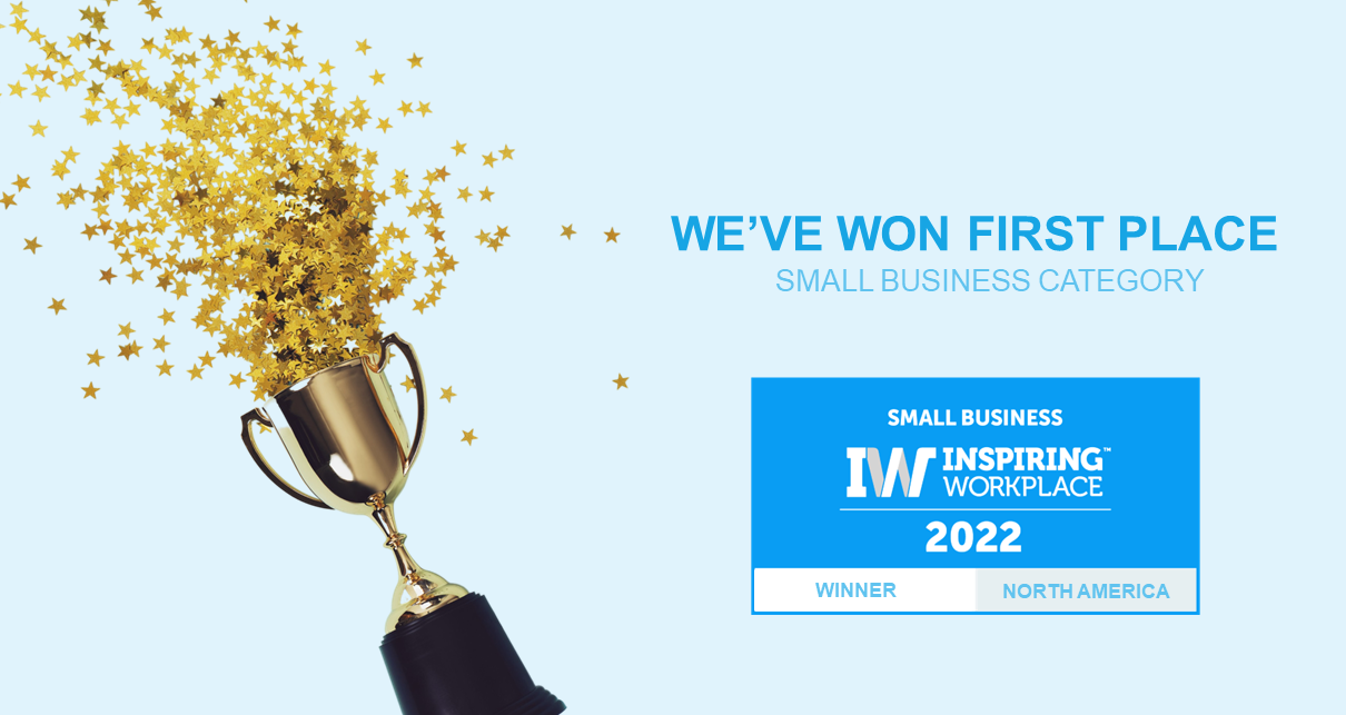 We Won First Place in the Inspiring Workplaces List!