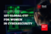 image of woman at laptop with code on with global CTF event information and Nash squared and Harvey Nash branding