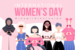 A pink poster with the heading: "International Women's Day #InspireInclusion"