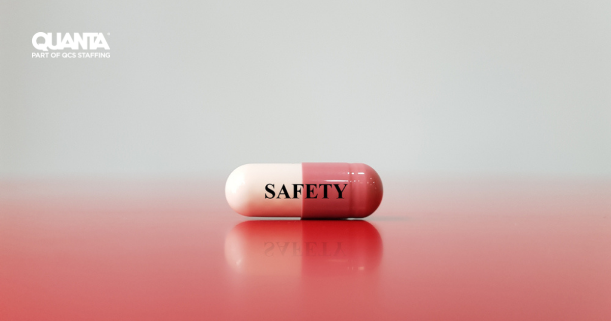 Picture of a pill with safety written on it