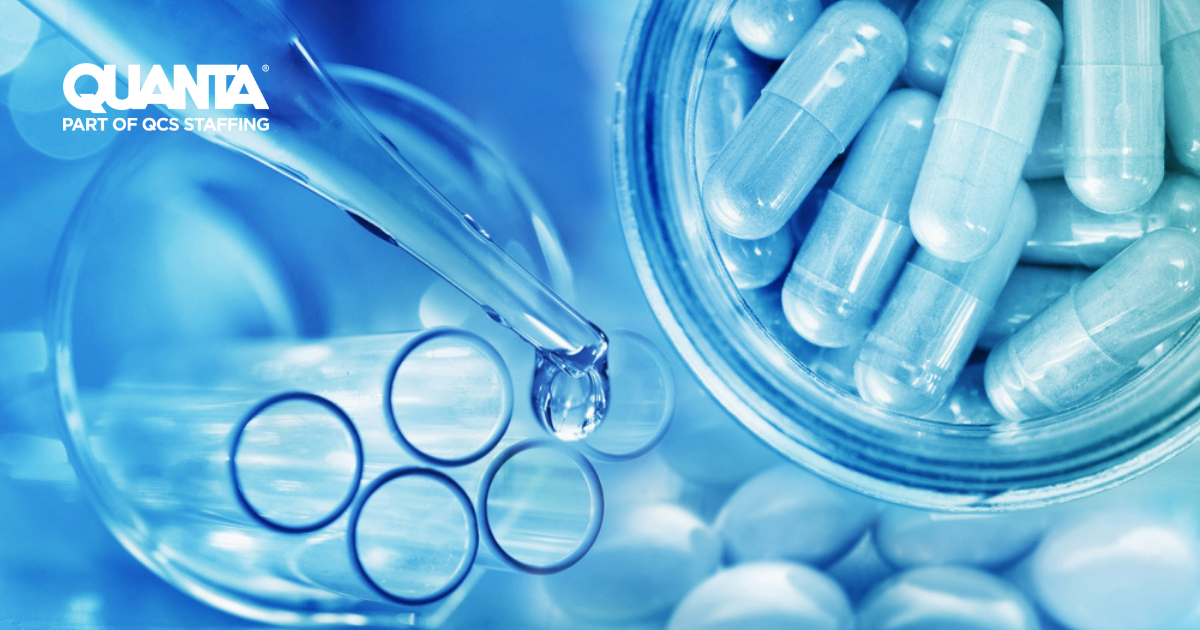 pipette dropping clear liquid beside test tubes and a container of clear capsules