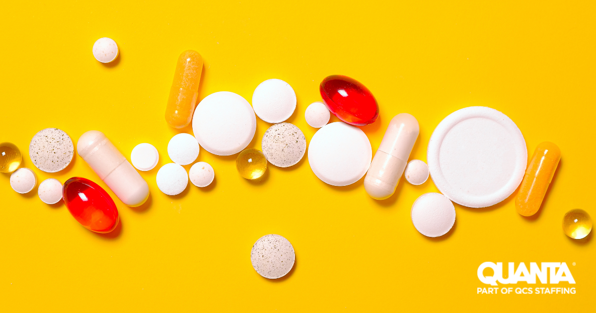 row of pharmaceutical pills in different shapes