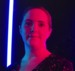 Elspeth posing in the digital studio
