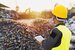 Waste management specialists controls the recycle waste separation of recyclable waste plants. Waste plastic bottles and other types of plastic waste.