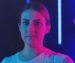 Rachel posing in the digital studio
