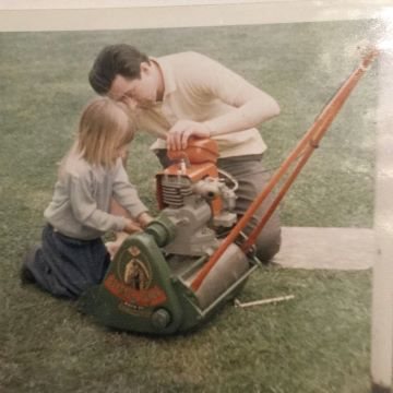 image of Samantha with her father