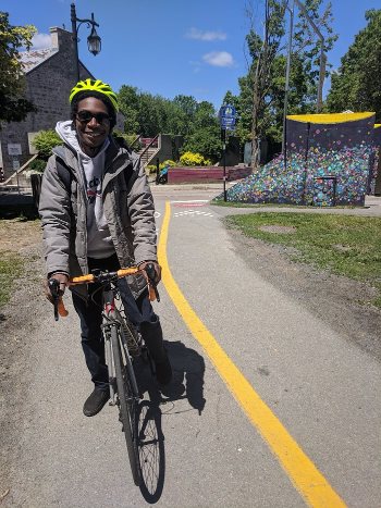 image of Jean-Philippe on a bike