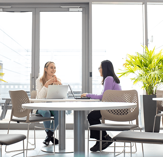 colleagues sitting and working together