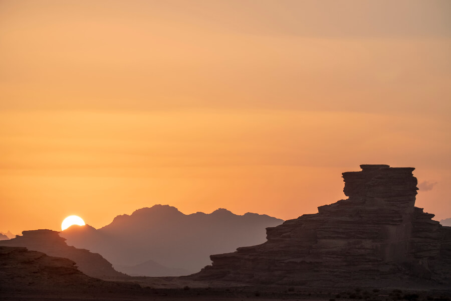 Neom desert and mountains in Saudi Arabia