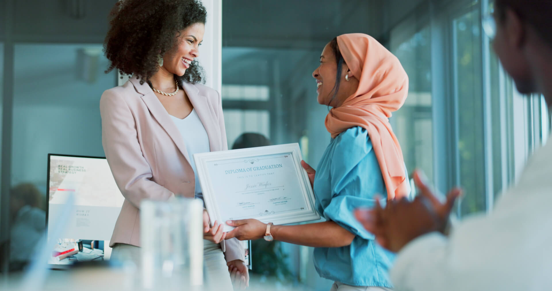 Image women with award