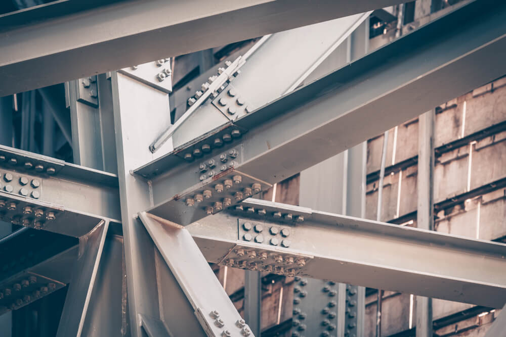 image of metal beams connecting together