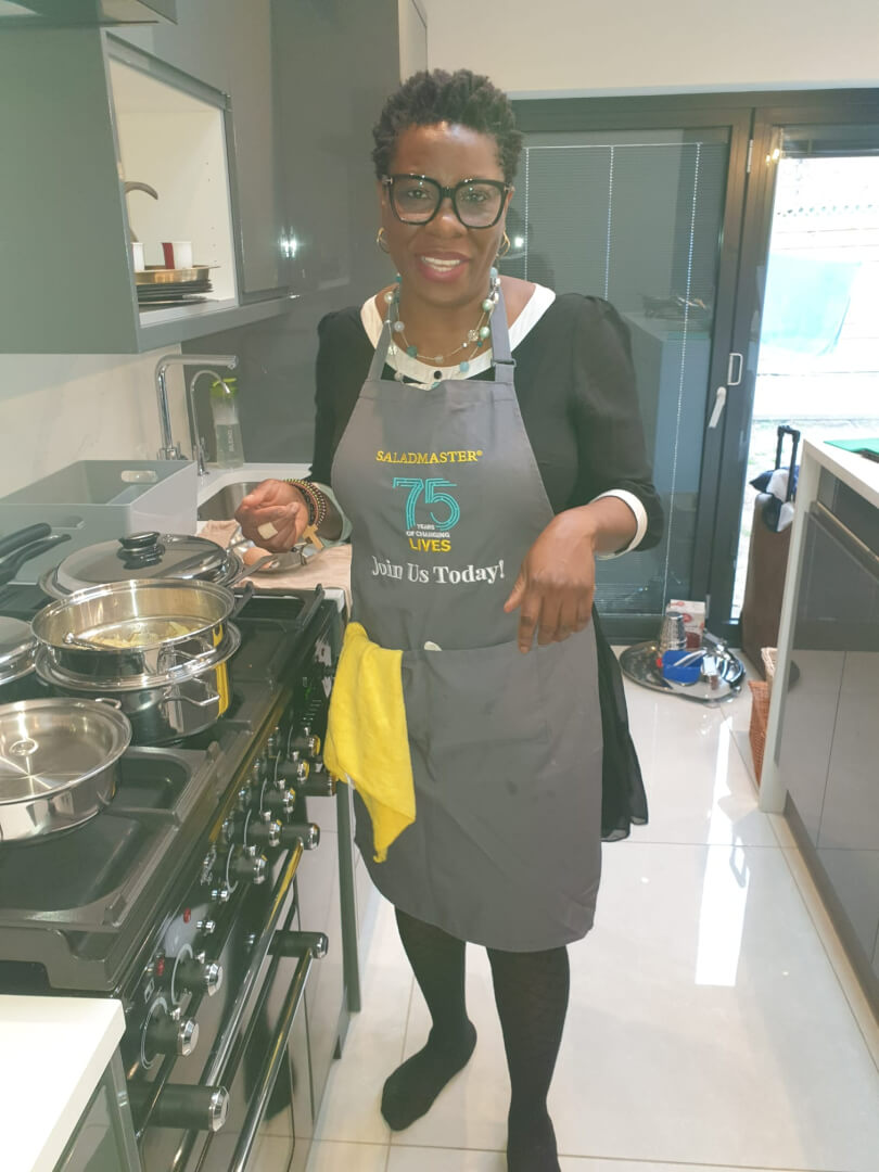 image of a black woman in the kitchen