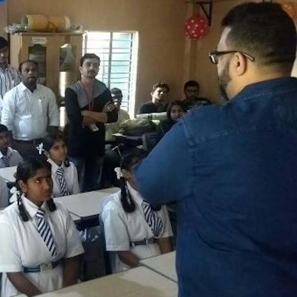 students and teachers sat in a classroom