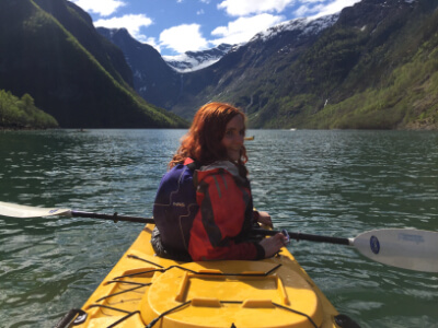 Photo of Elspeth Kayaking