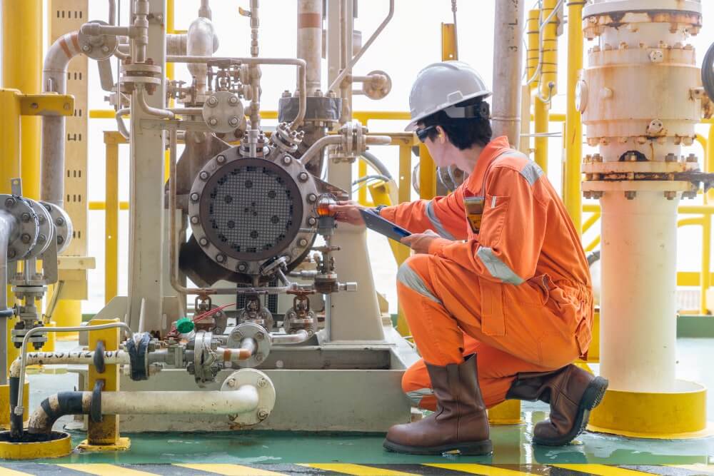 image of a man operating heavy machinery