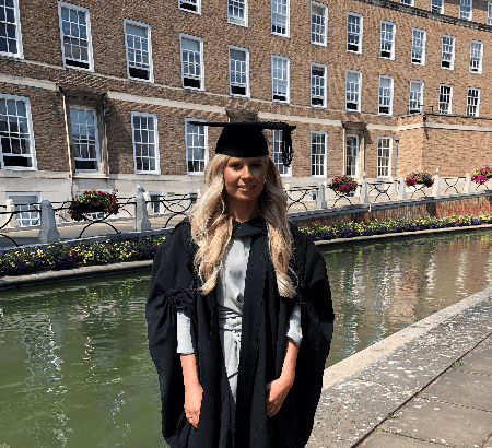 Photo of Emily in raduation 