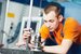 image of mechanical engineer looking at machinery