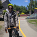 man on bicycle smiling