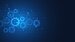 Cogs and gear wheel mechanisms. Hi-tech digital technology and engineering. Abstract technical background.