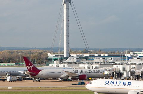A photo of planes at Heathrow Airport