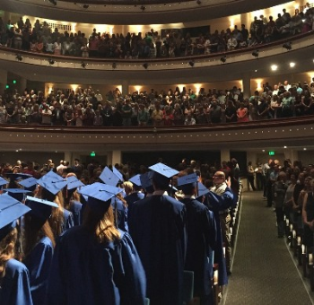 Picture of a graduation ceremony.