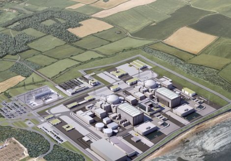 A photo of Hinkley Point C from above