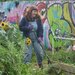 Roweena gardening on a volunteer day