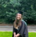 Lottie in her graduation hat and dress.