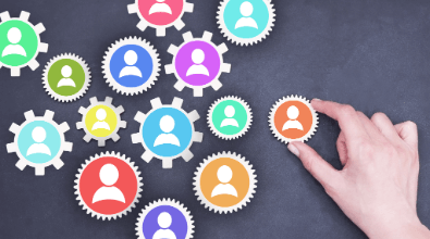 Diagram of people around the world