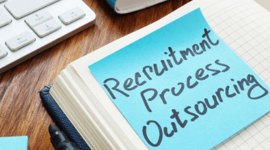 Recruitment Process Outsourcing on a post-it note