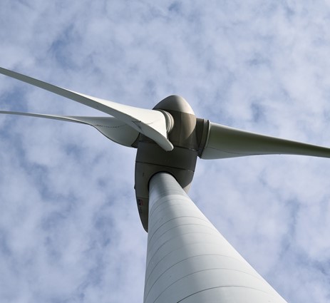 A wind turbine.