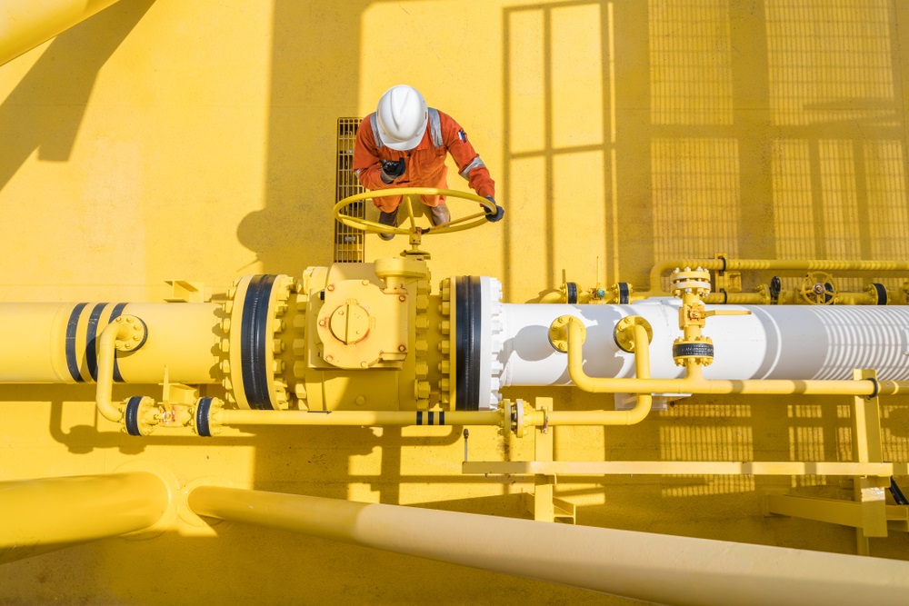 Specialist on an oil rig