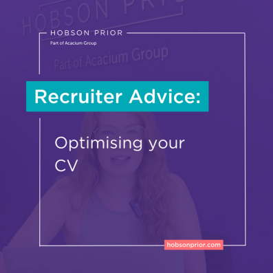 Recruiter Advice Optimising CV