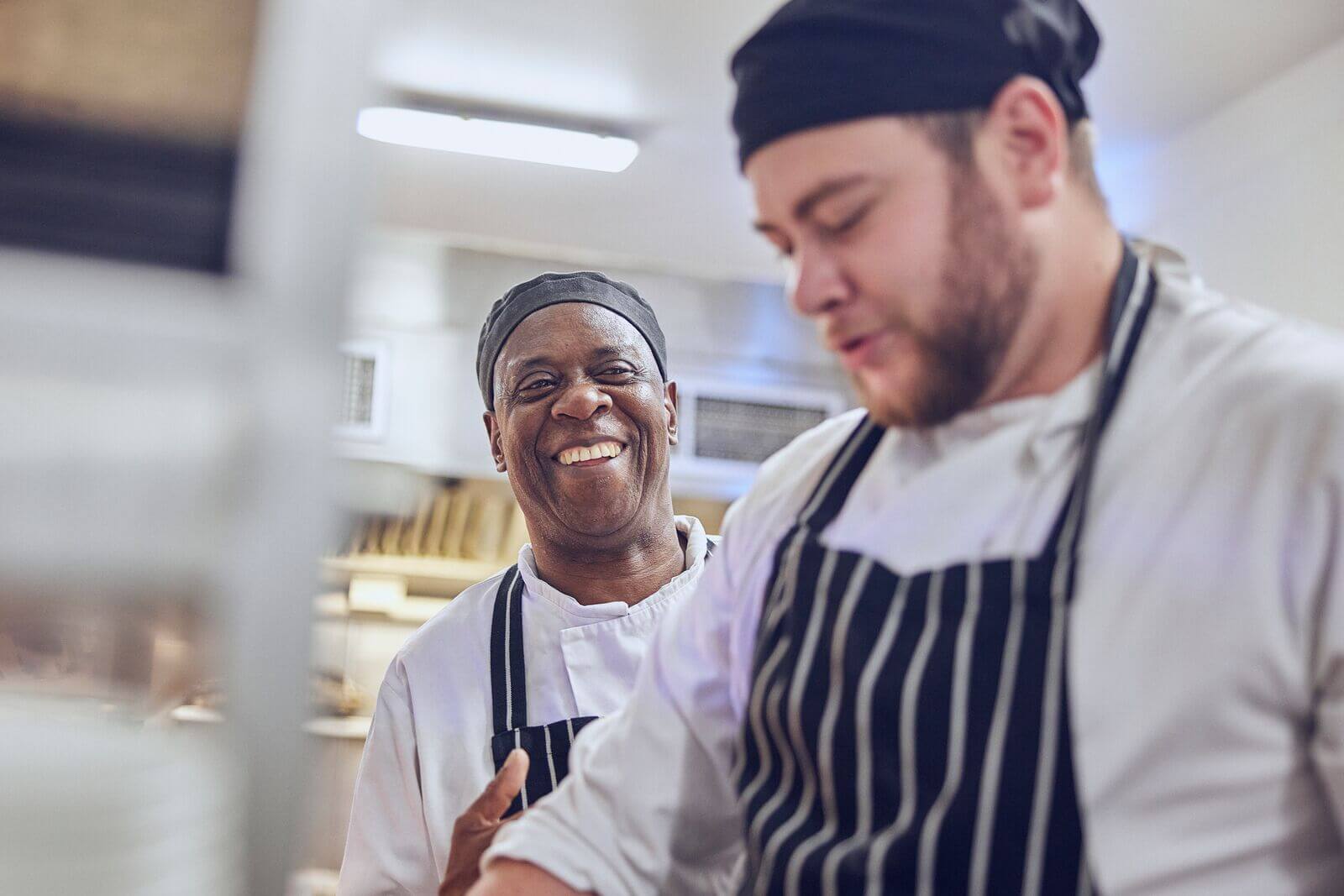 Image of chefs working together in Browns Brasserie Kitchen