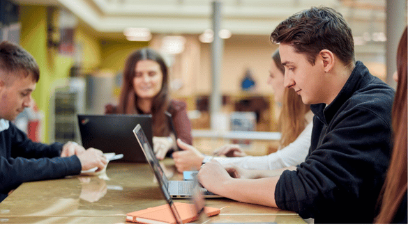 A property undergraduate meets with other graduates in M&B Head office