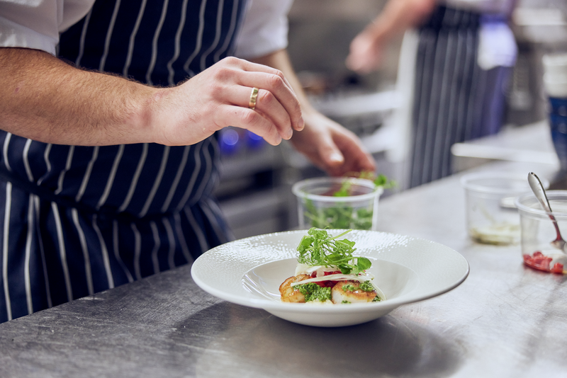 Chef preparing a meal