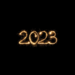 2023 written with sparklers