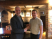 ben shaking hands with a man at the pub