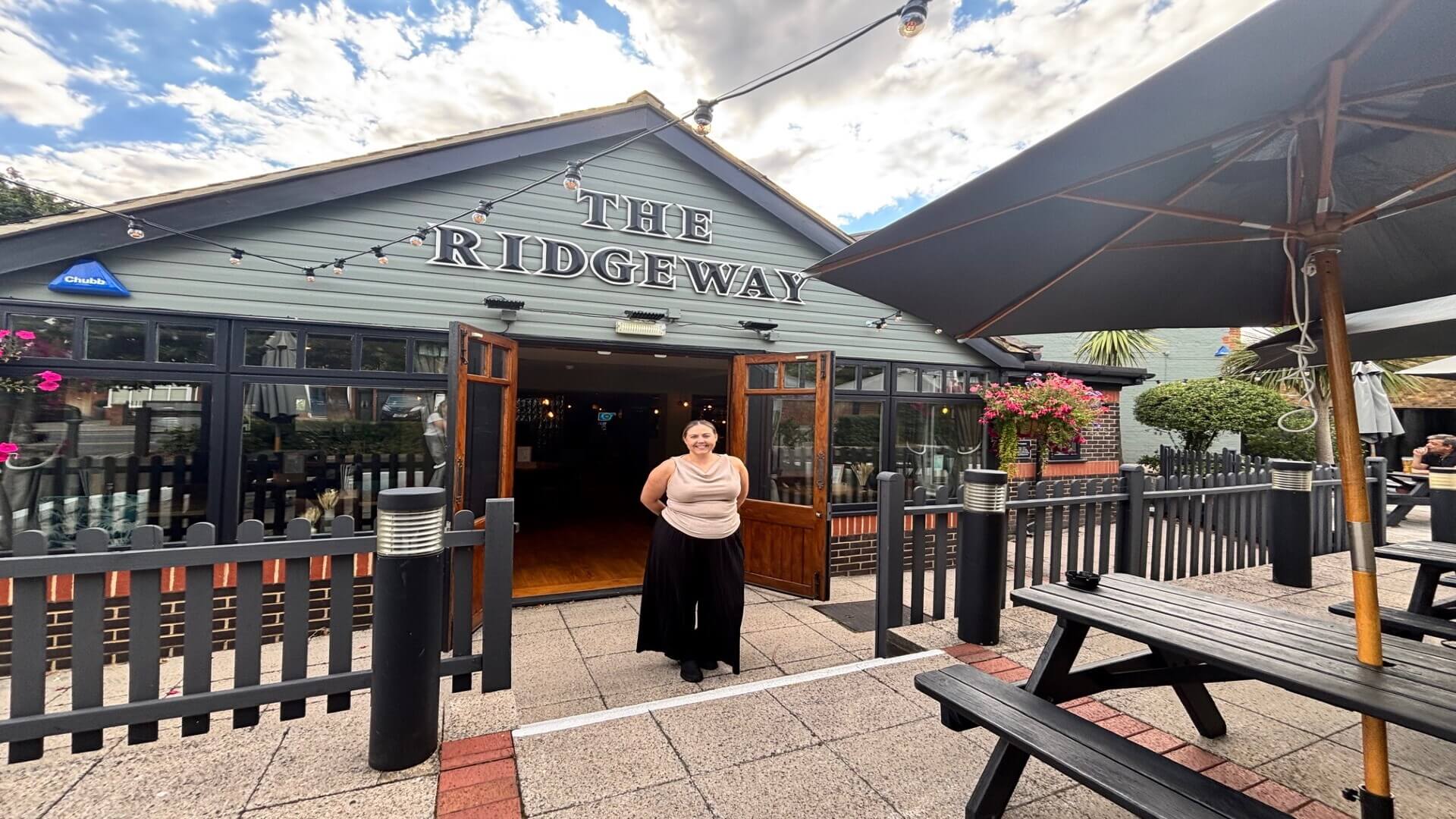 image of lauren standing outside ember inns pub 