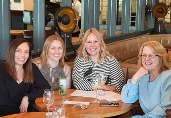 Group of women in restaurant 