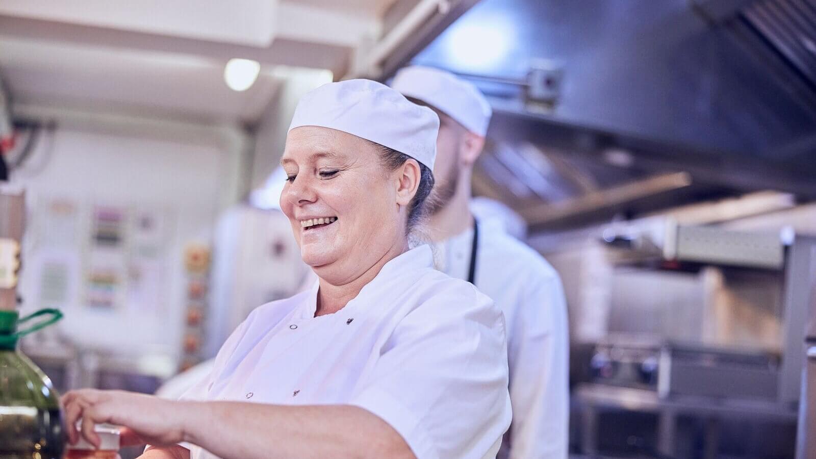 image of happy sous chef in the kitchen 