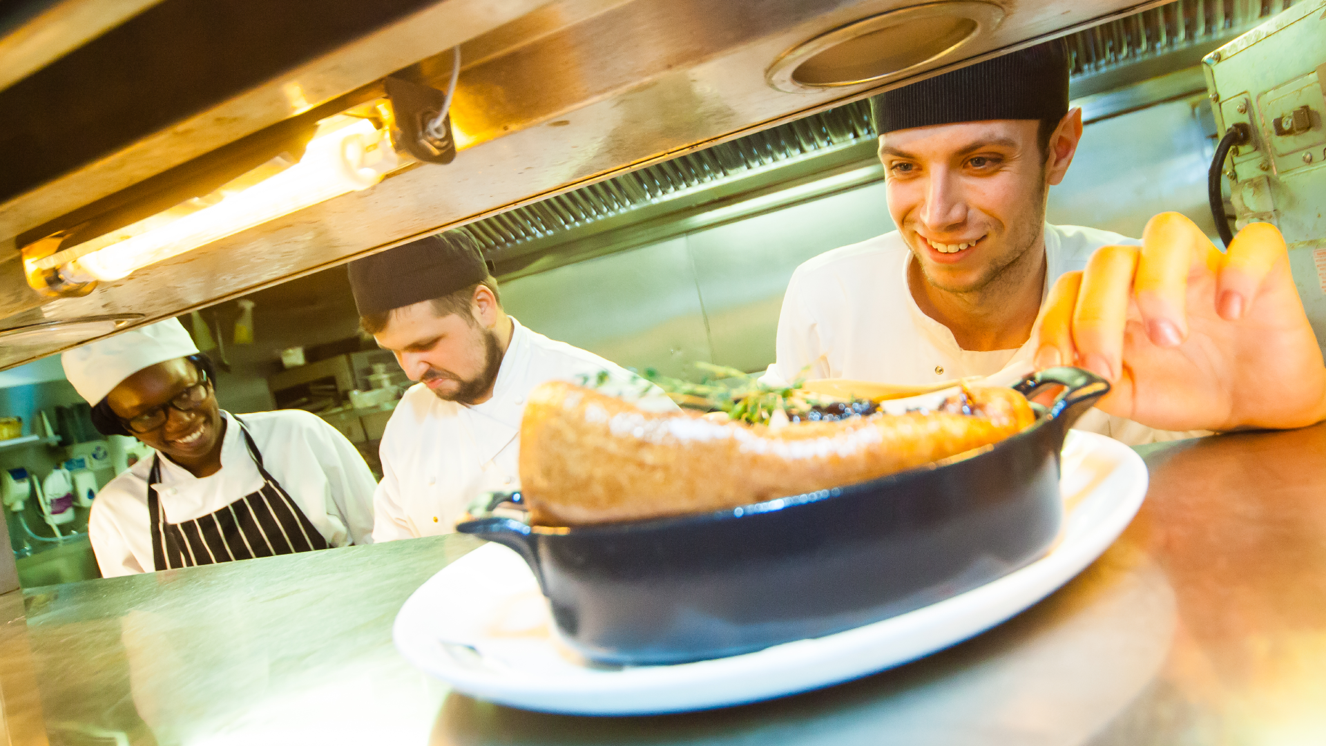 3 Chefs in a kitchen